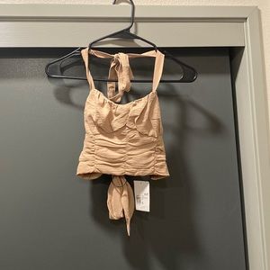 beige tank top halter back